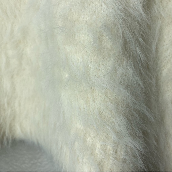 Free People Serendipity Faux Fur Sweater Medium Cream - Picture 8 of 16